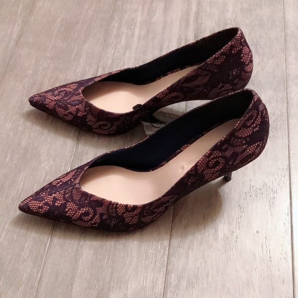 ZARA Lace Court Shoes:Blue, US 7.5, 8/EUR 38, 39 - Picture 4 of 6